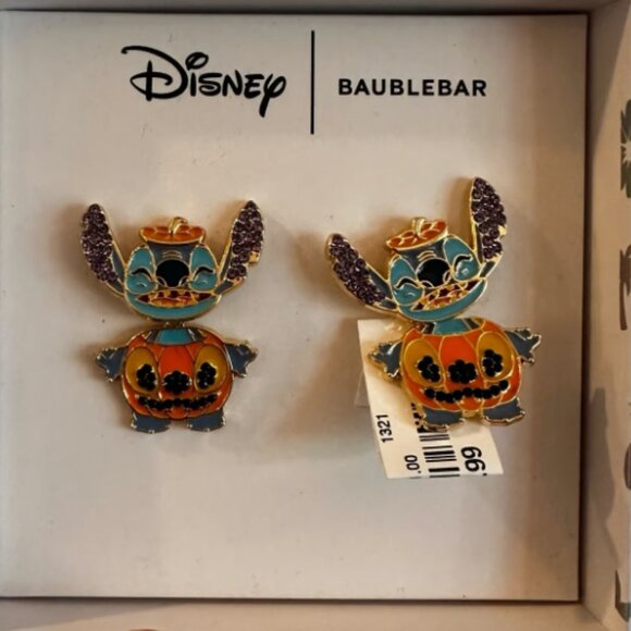 BaubleBar X Disney Stitch Halloween earrings NIB - Picture 3 of 8